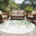 thumbnail image 4 of Round Rugs 8Ft, Green Botanical Round Area Rug Washable Indoor Throw Carpet, Spring Floral Summer Eucalyptus Leaves Large Non Slip Circle Rug for Kids Room RV Home Decor Aesthetic, 4 of 8