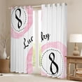 thumbnail image 2 of Erosebridal Pink Watercolor Lucky 8 Ball Black Out Curtains, Cute Sport Curtains Pack of 2 (42x63 Each) for Girls and Boys, 2 of 6