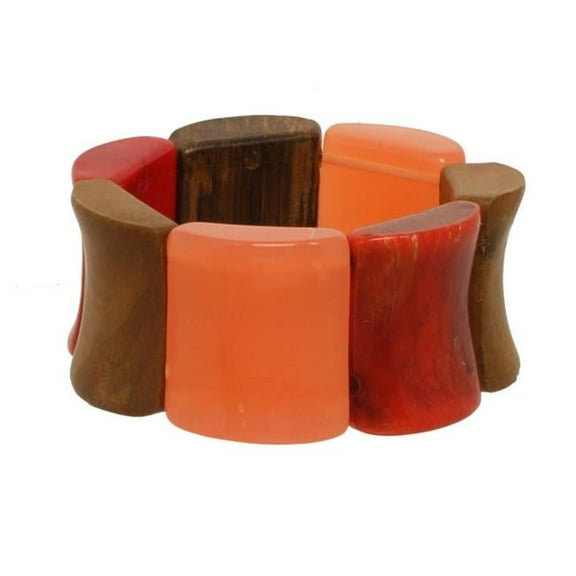 Chunky Square Bead Stretch Bracelet