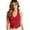Red, variant on Women's Button Front Down Backless Halterneck Tank Top Casual Summer Vest Camisole Black