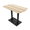 Blonde Surfside Ash w/Black Base, variant on 60" Small Arc Rectangle Bistro Height Table Double Metal Base Bar Table