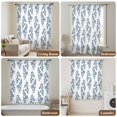 thumbnail image 6 of Blue Botanical Sheer Curtains 54 Inches Long, Pastoral Elegant Spring Floral Light Filering Curtains, Breathable Simi Curtain Privacy Drapes for Kitchen Bathroom Lightweight Small Window Treatment, 6 of 9