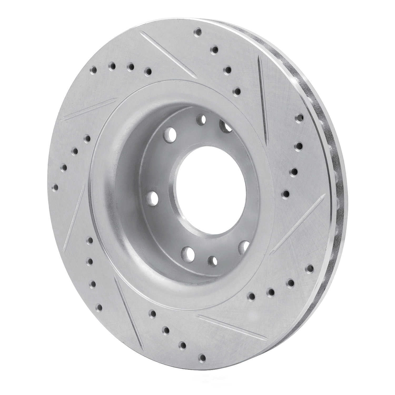 Dynamic Friction Company 631-48052L DFC Brake Rotor - Drilled And Slotted - Silver