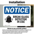 thumbnail image 3 of (2 Pack) Glass Break Detector In Use Sign, 3 of 7