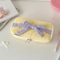 thumbnail image 4 of Pencil Case, Stationery Storage Bag, Candy Colored Soft Cloth Zippered Pencil Case with Bowknot Design, Lightweight Durable Portable Organizer for Pens and Small tools, 4 of 6