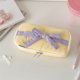 thumbnail image 4 of Estuche de lápices suave de estilo caramelo para niñas, bolsa de almacenamiento de papelería con lazo, estuche vertical de gran valor, 4 of 5