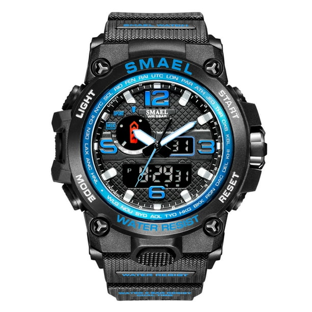 SMAEL 1545 Reloj de pulsera deportivo de moda para hombre Reloj digital de cuarzo multifuncional