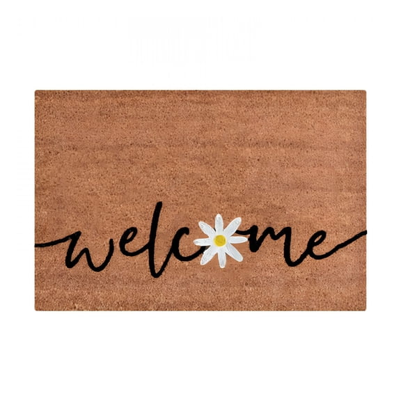 RLESO Spring Summer Welcome Door Mat,Hello Sunshine Door Mat for Front Door,Welcome Mat Outside Entrance with Non-Slip Backing,Indoor Outdoor Doormats for Home Decor,16" X 24"