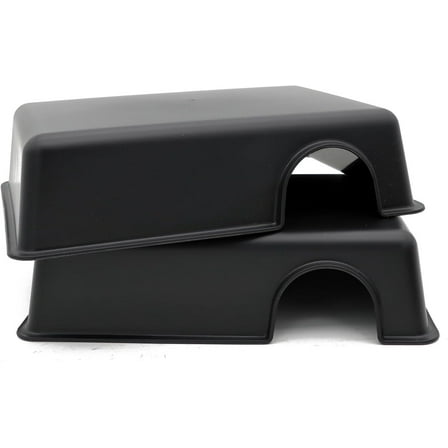 LQQBOX Reptile Hide Box Snake Hide Feel Secure and Safe, Gecko Hide (Black, 2 Pcs)