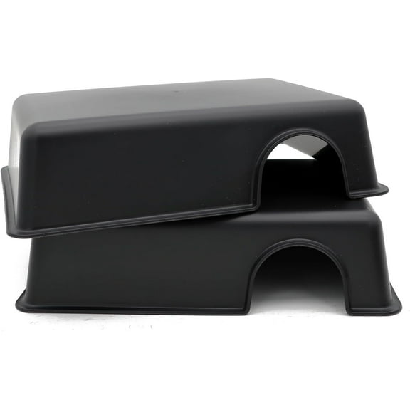 LQQBOX Reptile Hide Box Snake Hide Feel Secure and Safe, Gecko Hide (Black, 2 Pcs)