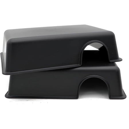 LQQBOX Reptile Hide Box Snake Hide Feel Secure and Safe, Gecko Hide (Black, 2 Pcs)