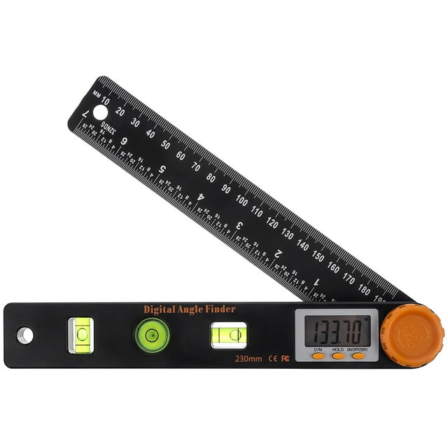 BRIGHTFUFU 1 Set 4 en 1 PROPLETOR DIGITAL Ángulo Ruler Nivel Universal Regla Goniómetro