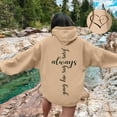 thumbnail image 2 of Hoodies for Women Letter Print Hoodies Long Sleeved Hoodie With Pockets Lightweight Long Sweatshirts Womens Zippe Sweatshirts Customized Sweaters Women Zip Sweatshirt Hoodie Ladies Khaki 2XL, 2 of 4