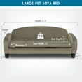 thumbnail image 5 of Paws & Purrs Multi-Cat Sofa Bed – 41.5″ Wide Elevated Pet Couch with 3″ Foam Mattress, Removable Machine-Washable Cover – Stylish Indoor Pet Furniture for Two or More Cats and Dogs, Ash, 5 of 11