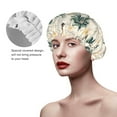 thumbnail image 5 of Palm tree_AC Shower Cap, Reusable Bath Hair Hat for all Hair Lengths Hair Cover with Elastic Band Double Waterproof Layers Bathing Hat, 5 of 5
