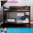 thumbnail image 2 of BEDSMART Solid Wood Twin Over Twin Bunk Bed | Espresso, 2 of 6