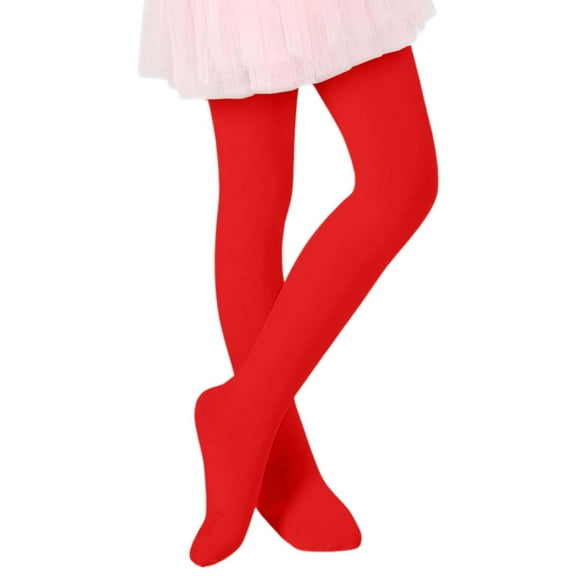 Girls' Tights Solid Color Ballet Tights Toddler Soft Footed Dance Tights for Kids 6M-12Y