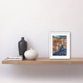 thumbnail image 2 of Fishing Village Canal Folk Art Watercolour Painting Artwork Framed Print Wall Art 9X7 Inch, 2 of 5