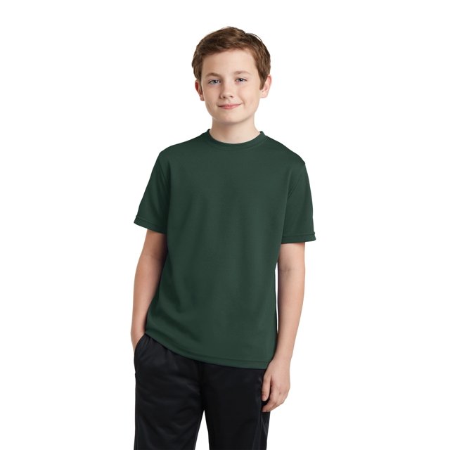 Camiseta PosiCharge RacerMesh Sport-Tek para Niño Verde Bosque Oscuro XS