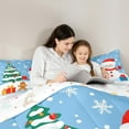 thumbnail image 5 of Manfei Cute Snowman Bedding Comforter Set,Cartoon Christmas Tree Twin Comforter Sets,Bkids Xmas Gifts Bedding Set For Girls Kids,Ultra Soft Home Decor Reversible,2pcs, 5 of 8