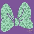 thumbnail image 2 of Girl's Mickey & Friends Bow Tie With Clovers  Graphic Tee Purple Berry Medium, 2 of 4