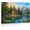 Frame-style, variant on Vibrant Mountain Lake Cabin Canvas Wall Art Pictures Rustic Forest Landscape Painting Fisherman Boat Wildlife Ducks Eagle Home Decor for Living Room Bedroom