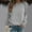 Gray, variant on Under $15 POROPL Womens Sweat Shirts with No Hood Plus Size Long Sleeve Sweatshirt Printed Pullover Tops Blue L