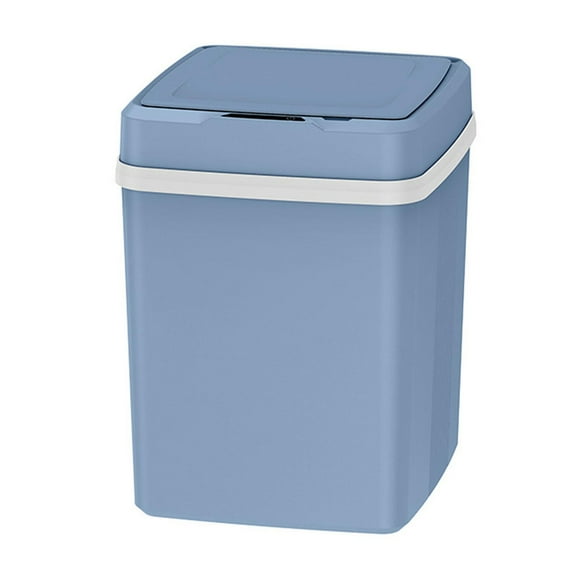 WOHAPY Upgrade UpgradeIntelligent Sensor Large Capacity Household Trash Can, Touchless Automatic Lid Garbage Bin for Kitchen and Living Room Use Blue