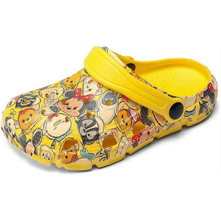 

KAQ Kids Garden Clogs Boys Girls Lightweigh Cartoon Slides Slippers Non-Slip Indoor Sandals Summer Outdoor Children Beach Water Shoes