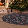 thumbnail image 6 of Sikiie Black Roosters 30-48 inches {designName} Print Christmas Tree Skirt Snowman Xmas Tree Skirt with Edge Christmas Decorations for Holiday Party-48", 6 of 7