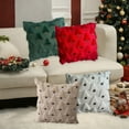 thumbnail image 6 of Moocorvic Christmas Pillow Covers 18 x 18 inch Christmas Tree Cushion Case for Winter Xmas Holiday Home Bedroom Sofa Decor, 6 of 6
