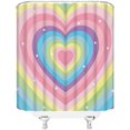 thumbnail image 3 of Valentine''s Day Shower Curtain Falling Red Heart Love Couple Romantic Fabric Bathroom Curtains Decor Set with Hook(36" WX72 H), 3 of 3