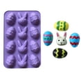 thumbnail image 4 of CoreLiving Food-Grade Silicone Mold Set Featuring Rabbit and Easter Egg Shapes, Baking Molds for Chocolate Candy Muffins and DIY Handmade Soap Crafting Supplies, 4 of 8