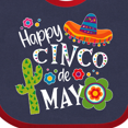 thumbnail image 4 of Inktastic Happy Cinco de Mayo- Sombrero, Cactus, Flowers Boys or Girls Baby Bib, 4 of 4