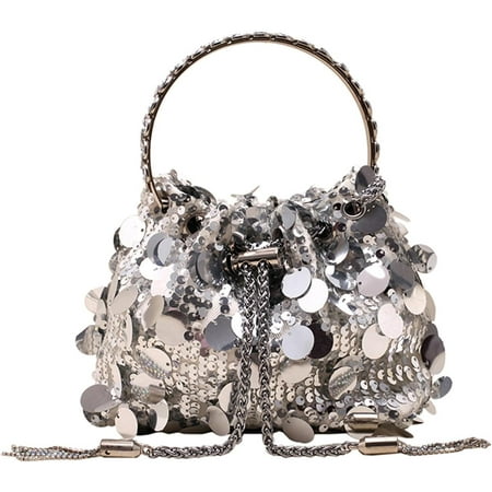 GZhLonKiMa Evening Bag Bling Purse Shimmering Sequins Clutch Purses for Women Wedding Party Cocktail Prom Dinner