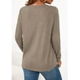 thumbnail image 5 of PRETTYGARDEN Women's Long Sleeve Shirts Fall Trendy Henley Tops Dressy Casual Blouses Work Outfits Fashion Clothing, 5 of 10