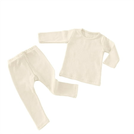

Winter Outfits for Boys 8 Years Old New Born Baby Boy Outfits for Pics Baby Girls Boys Autumn Solid Cotton Long Sleeve Long Pants Sleepwear Set Outfits Clothes Baby Clothe Gift Set