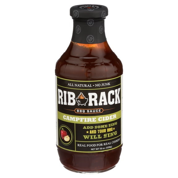 Rib Rack Campfire Cider BBQ Sauce, 19 oz.