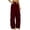Wine, variant on CYRBOKO Women's Cargo Pants with Pockets, Drawstring Elastic Waist High Waist Loose Fit Wide Leg Pull-on Pants Khaki Size S-2XL