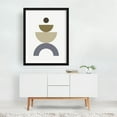 thumbnail image 2 of Balanced geometric shapes - Illustration Geometric Minimalist Abstract Modern Art Mid-Century Modern Boho Art Deco Black Framed Wall Art Print 12 x 16 inches, 2 of 3
