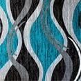 thumbnail image 5 of Flash Furniture Wisp Rectangular Contemporary Grey, Turquoise Area Rug, 2' x 7', 5 of 6