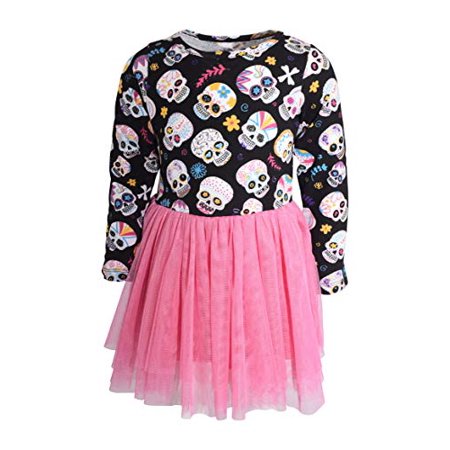 

Girls Colorful Skulls Halloween Tutu Dress (4t Skulls)