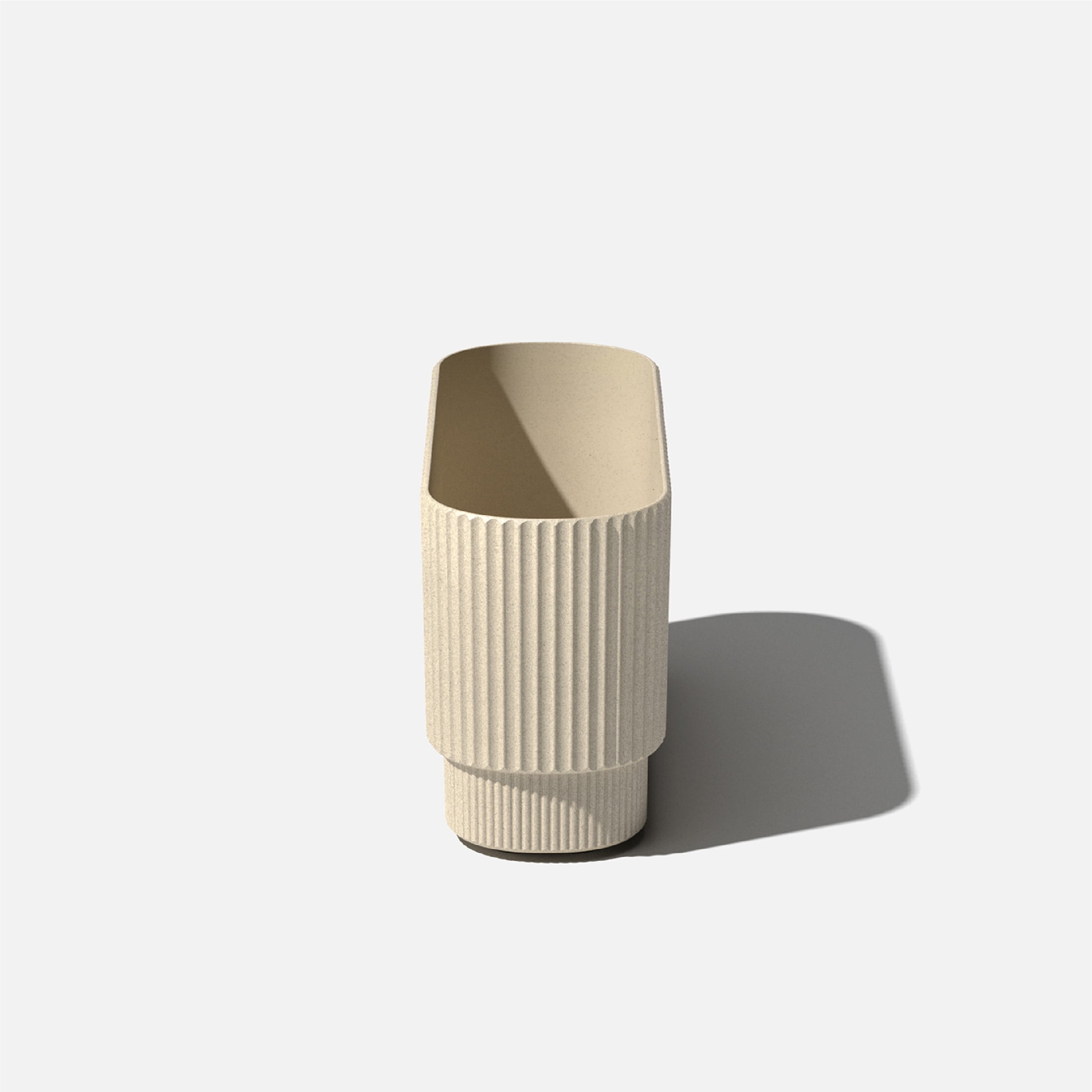 Veradek Demi Series 30" Long Plastic-Stone Planter - Sand