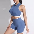 thumbnail image 2 of Hessimy Two Piece Casual Workout Sets for Women Athletic 2 Piece Summer Outfits Lounge Matching Sets Clothing(Blue,M), 2 of 8