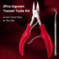 thumbnail image 3 of Cuticle Cutter, 2Pcs Cuticle Pusher Cuticle Nippers Stainless Steel for Fingernails and Toenails, 3 of 6