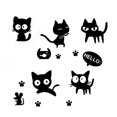 thumbnail image 1 of Unique Bargains Black Cats Pattern Removable Wall Sticker Decal Wallpaper Room Decor for Home Essential, 1 of 3