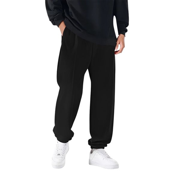Men's Jogger Pants with Elastic for Comfort and Warm Winter Outdoor Athletic Wear Relaxed Fit Trousers