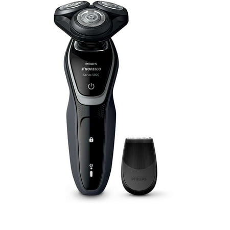 Philips Norelco Series 5000 WATERPROOF Electric Shaver and Beard Trimmer with BONUS FREE Jet Cleaning Solution Included