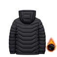 thumbnail image 6 of XIMIN Kids Boys Quilted Lined Hooded Puffer Jacket Quilted Winter Windproof Long Sleeve Padded Down Coat Water-Resistant Full Zip Bubble Jackets Warm Outerwear, 6 of 8