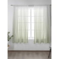 thumbnail image 2 of Sheer Curtains 72 inches Long, Sage Green Wave Lines Gradient Minimalist Abstract Texture Light Filtering Sheer Window Curtains Rod Pocket Voile Drapes for Bedroom Living Room, 52"W x 72"L 2 Panels, 2 of 7